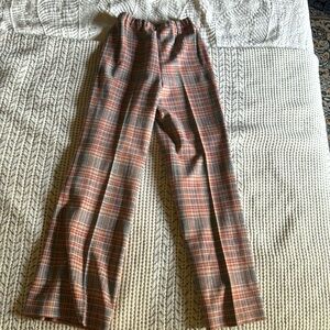 Women’s plaid trousers. 1970s vintage